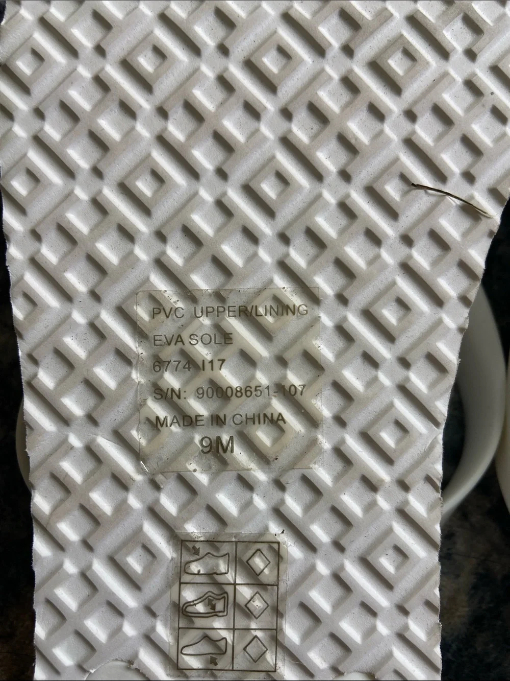 Tory Burch White and Black Geometric Logo Flip Flops